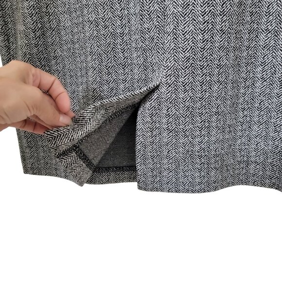 New York & Company Size L Gray & Black Herringbone Pencil Skirt, Exc. Used Cond. - Picture 3 of 9